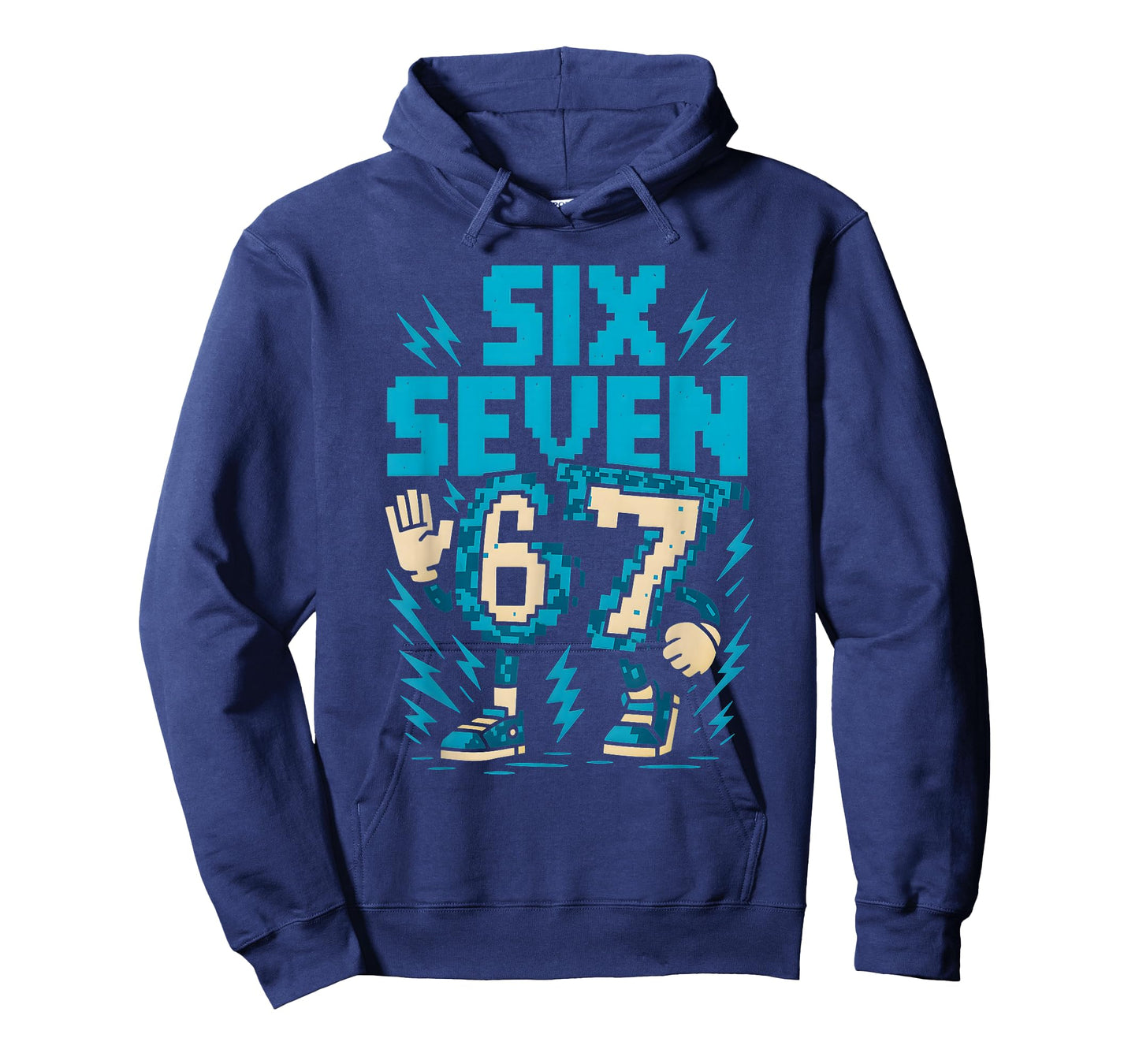Six Seven 67 Pixel Gamer Apparel Retro Block Style Apparel T-Shirt