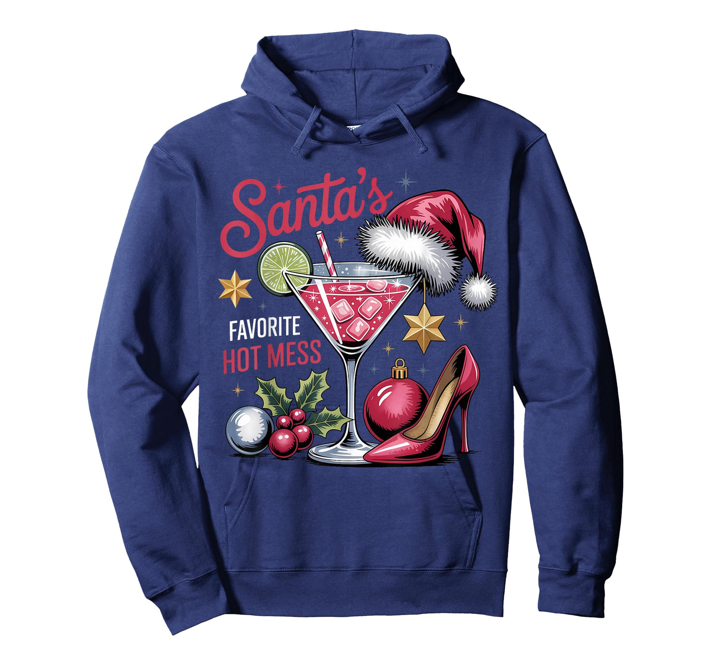 Santa's Favorite Hot Mess Christmas Martini T-Shirt