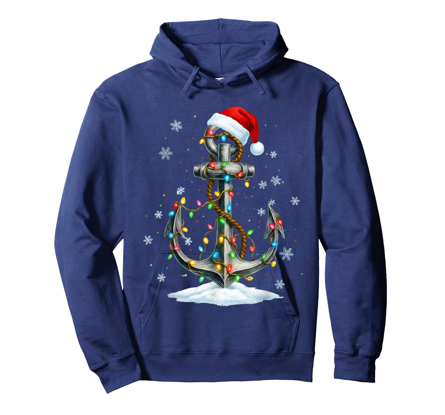Nautical Anchor Christmas Lights Boating Sailor T-Shirt