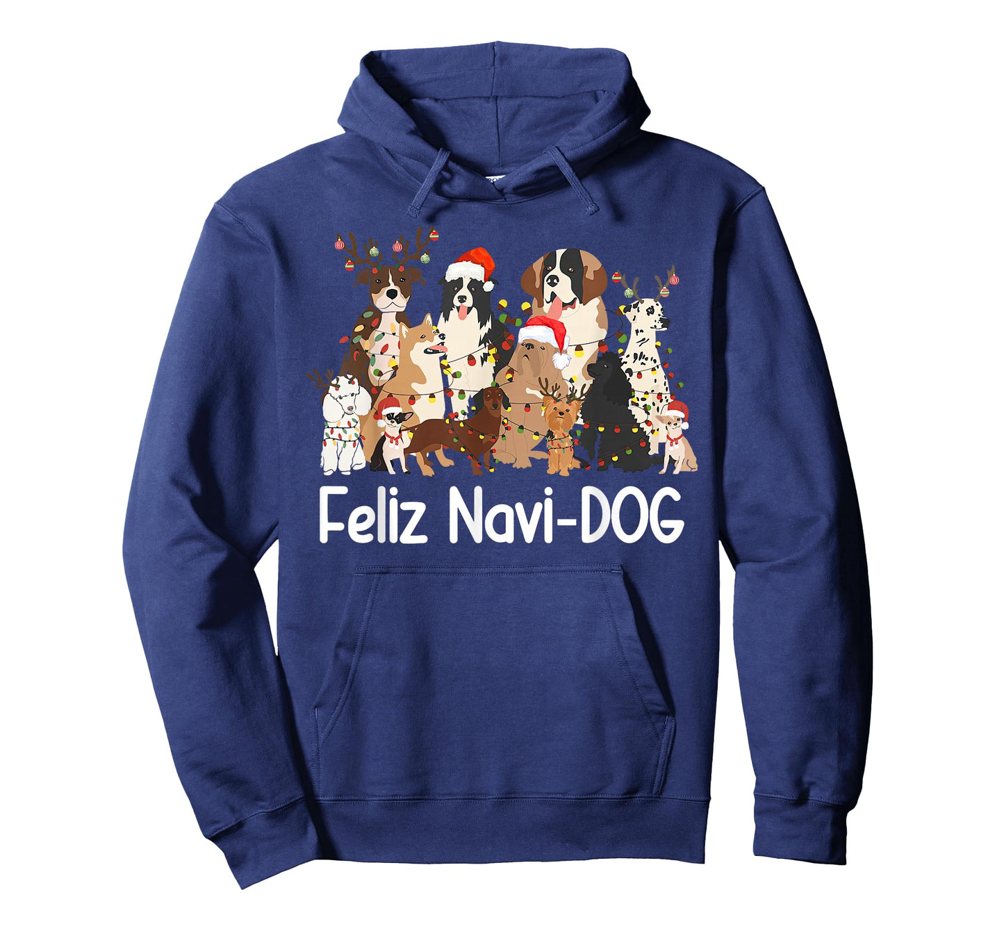 Veterinarian Feliz Navi-Dog Christmas Lights Vet Tech Xmas T-Shirt