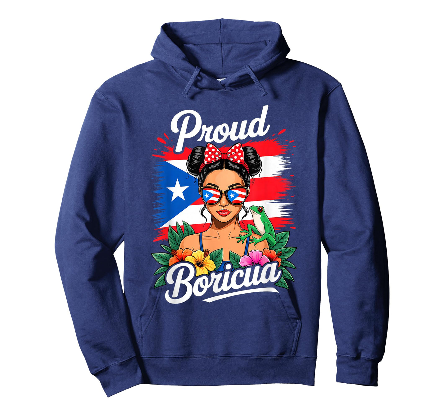 Puerto Rican Girls Boricua Puerto Rico Heritage Messy Bun T-Shirt