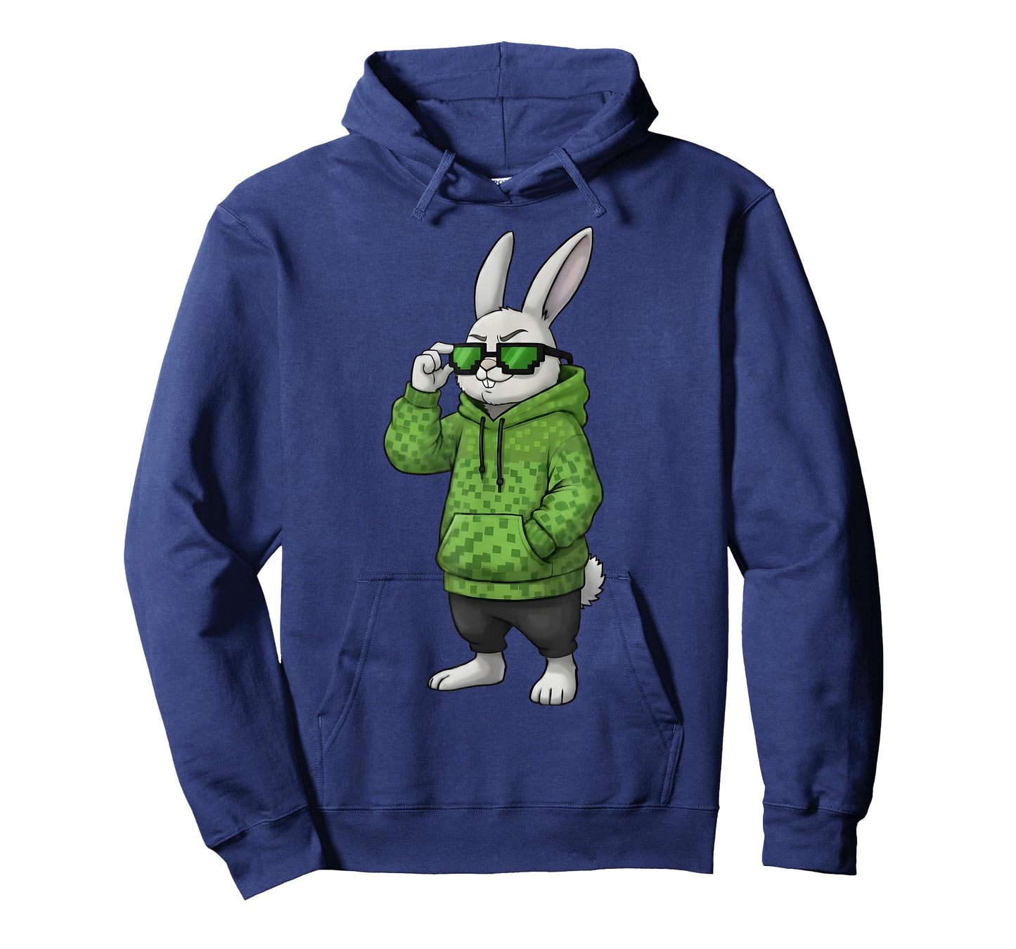 Bunny Sunglasses Cap Cool Rabbit Pixel Easter Day Boys Kids T-Shirt