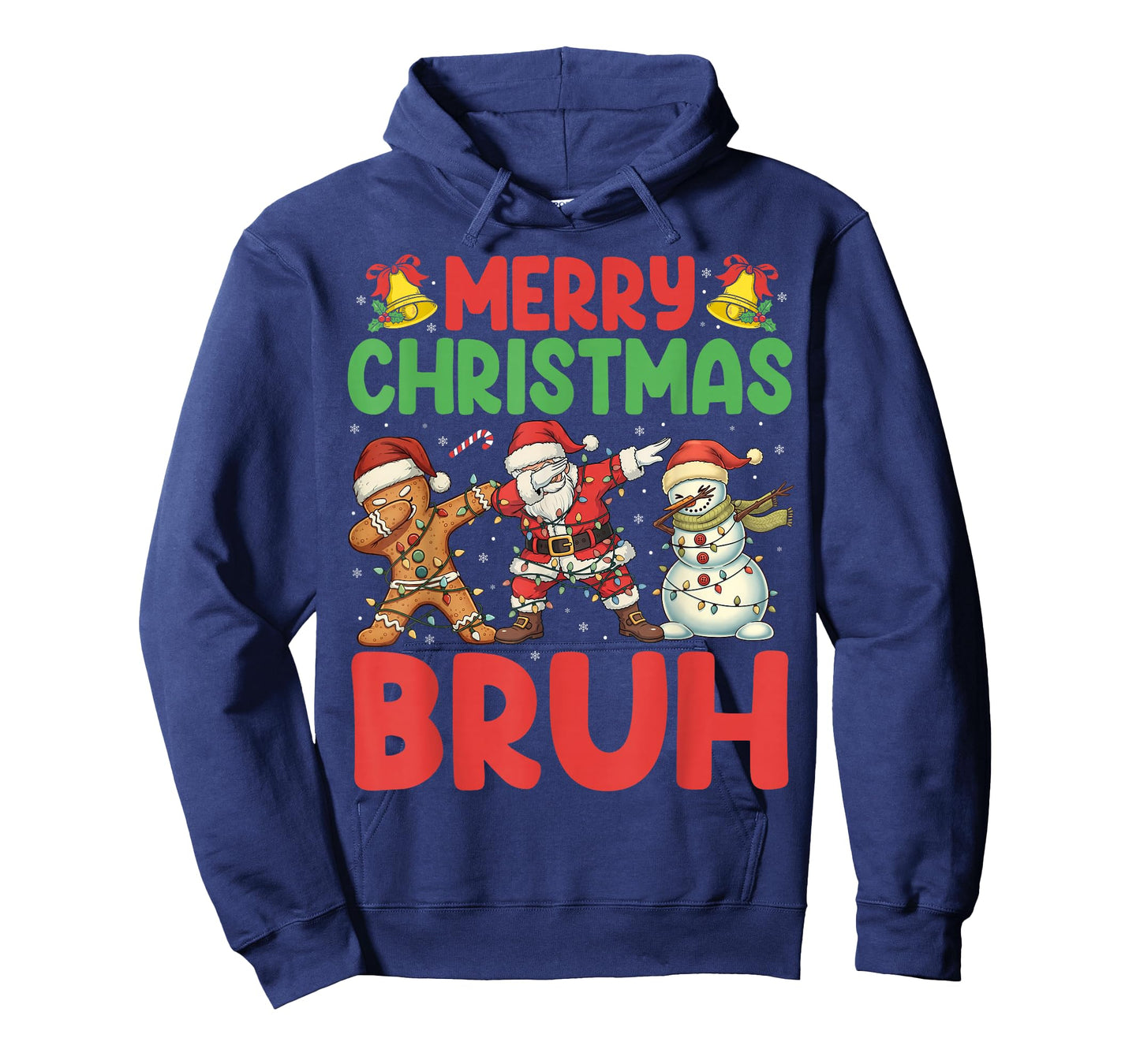 Merry Christmas Bruh Funny Santa Dabbing Men Women Kids T-Shirt