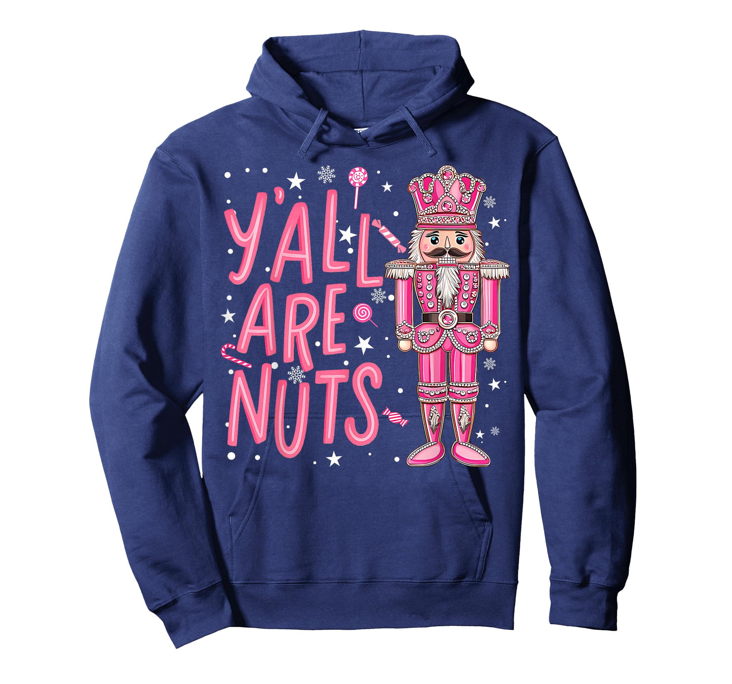 Y'all are Nuts Nutcracker Pink Merry Christmas Season T-Shirt