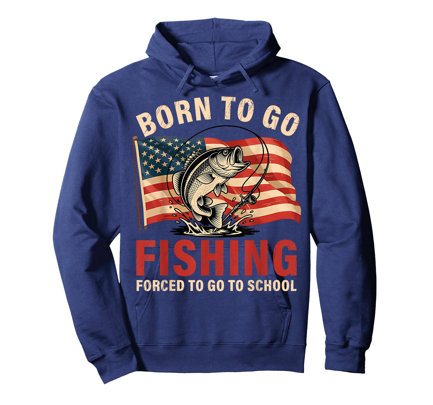 Born to Go Fishing Bass Fish Fisherman Boy Kid Funny Saying T-Shirt