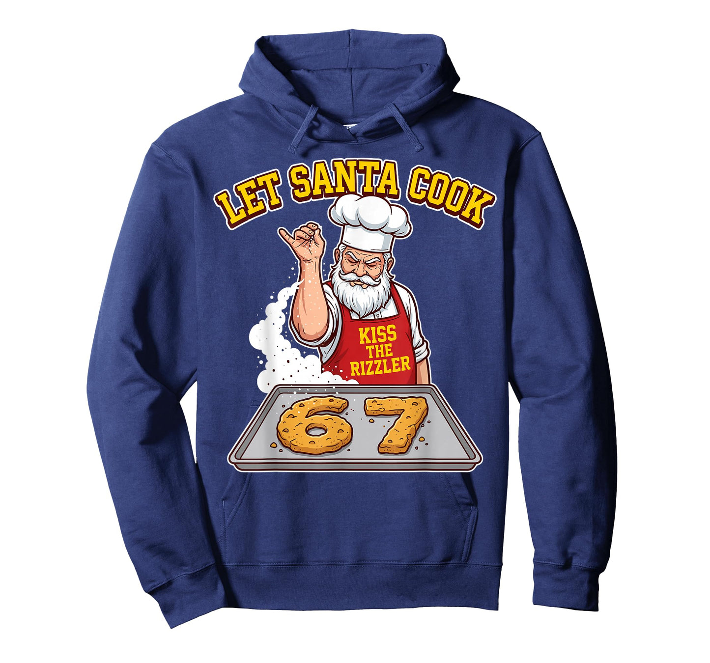 Let Santa Cook Kiss The Rizzler 67 Funny Christmas Baking T-Shirt