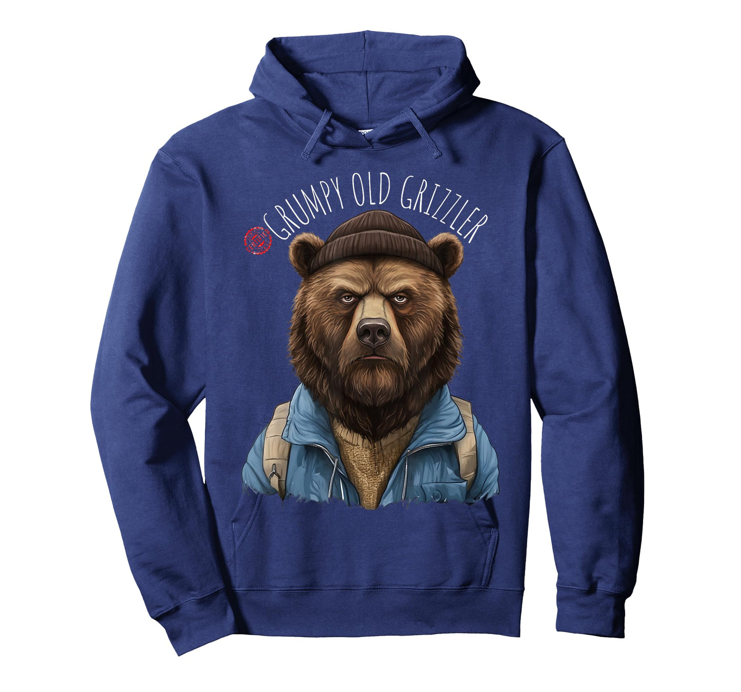 Grumpy Old Grizzler Funny Bear Design for Men T-Shirt