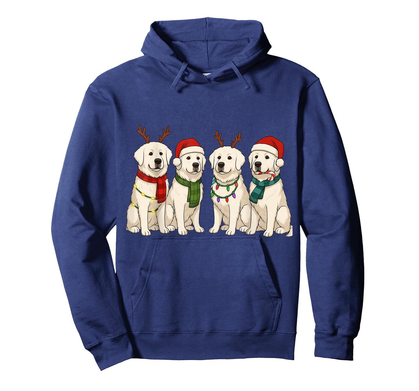 Great Pyrenees Santa Hat Tee Dog Merry Christmas T-Shirt