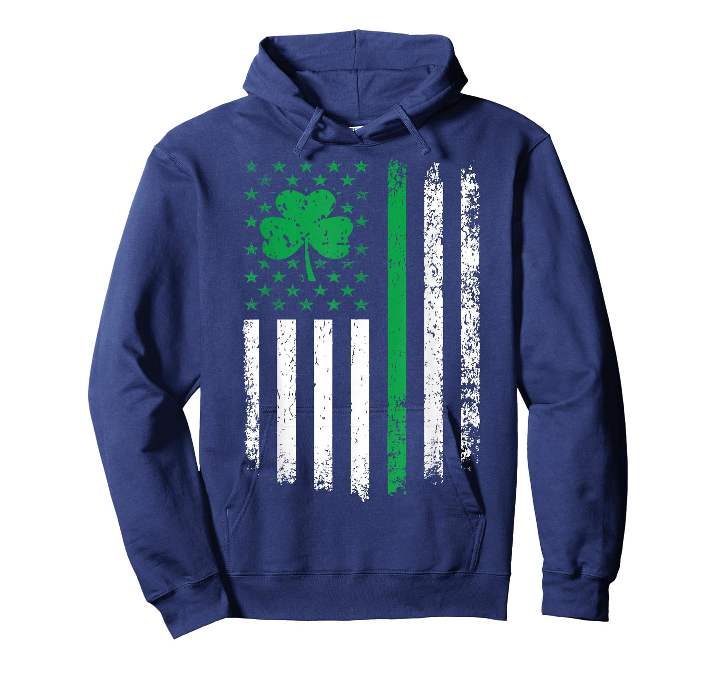 US American Flag with Shamrocks for St Patricks Day T-Shirt