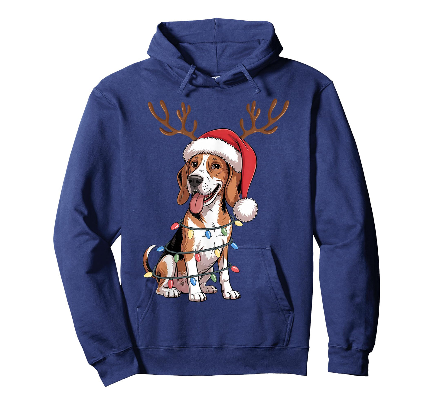 Treeing Walker Coonhound Dog Christmas Lights Santa Xmas Dog T-Shirt