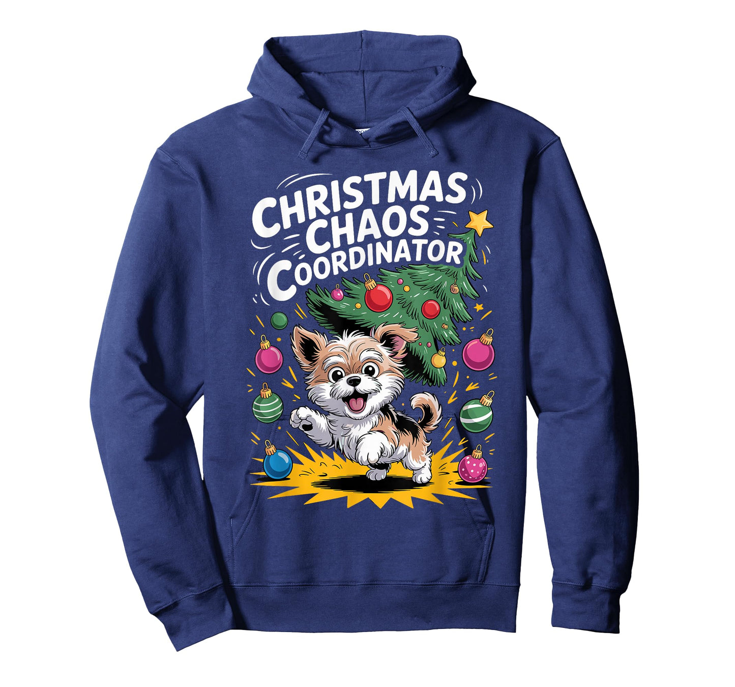 Christmas Chaos Coordinator Xmas Puppy Funny Morkie T-Shirt