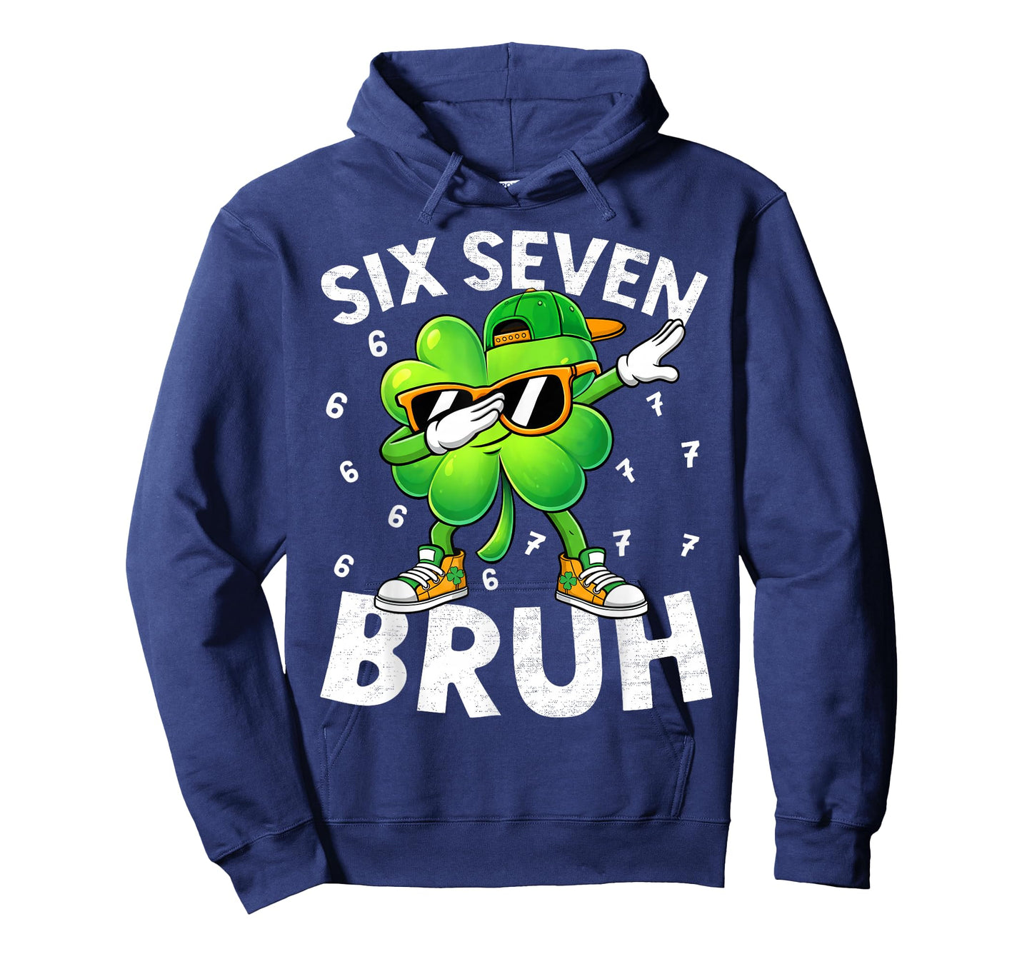 Funny Six Seven Bruh St Patricks Day Dabbing Shamrock Kids T-Shirt