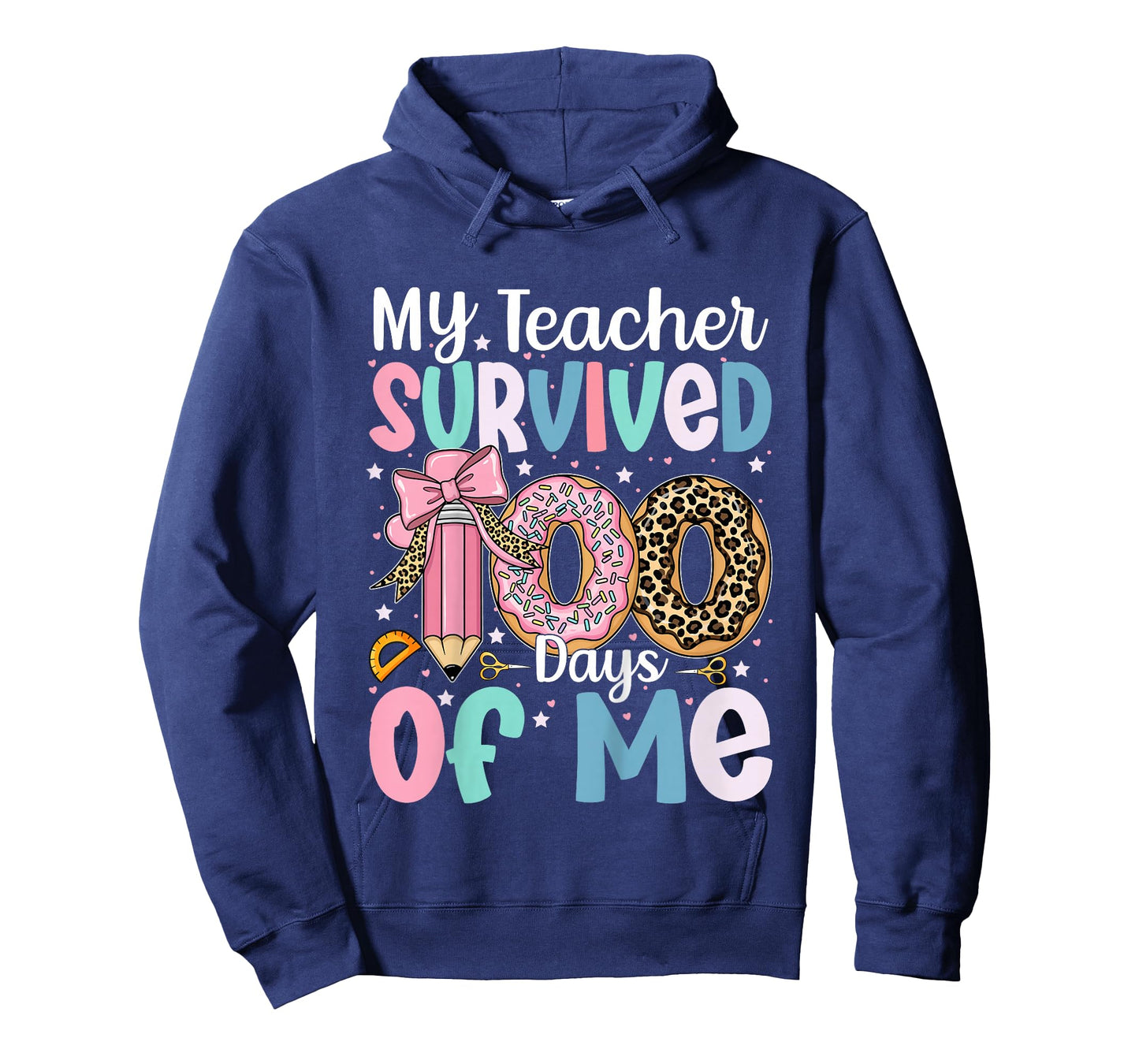 My Teacher Survived 100 Days of Me 100th Day of School Girls T-Shirt