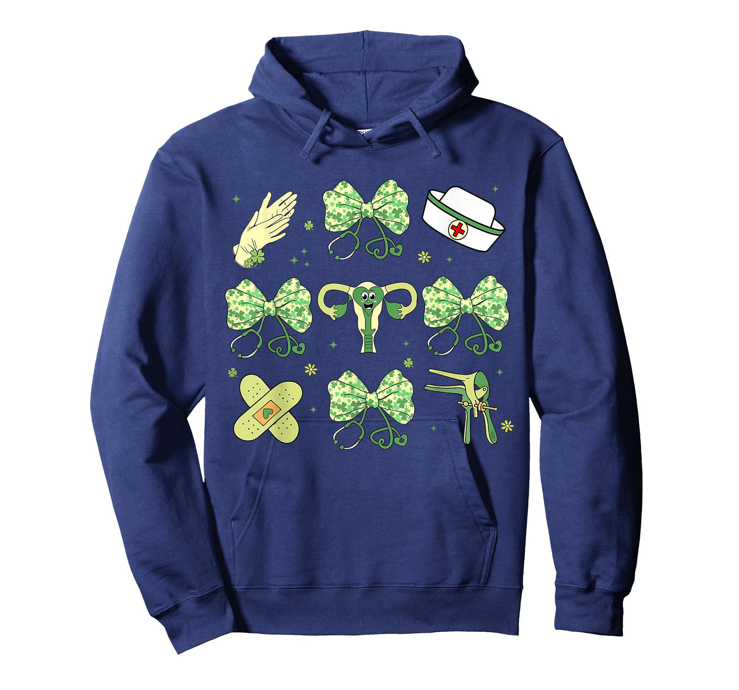 Coquette Bow OBGYN St Patricks Day Speculum Nurse Obstetrics T-Shirt
