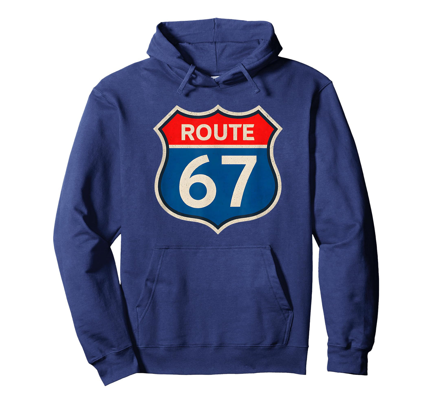 Retro Route 67 Meme Six Seven Aura Energy Number 67 Humor T-Shirt