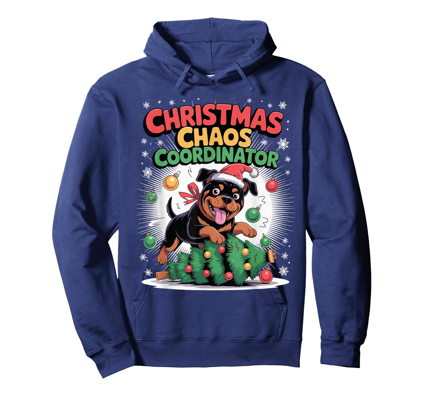 Christmas Chaos Coordinator Xmas Puppy Funny Rottweiler T-Shirt