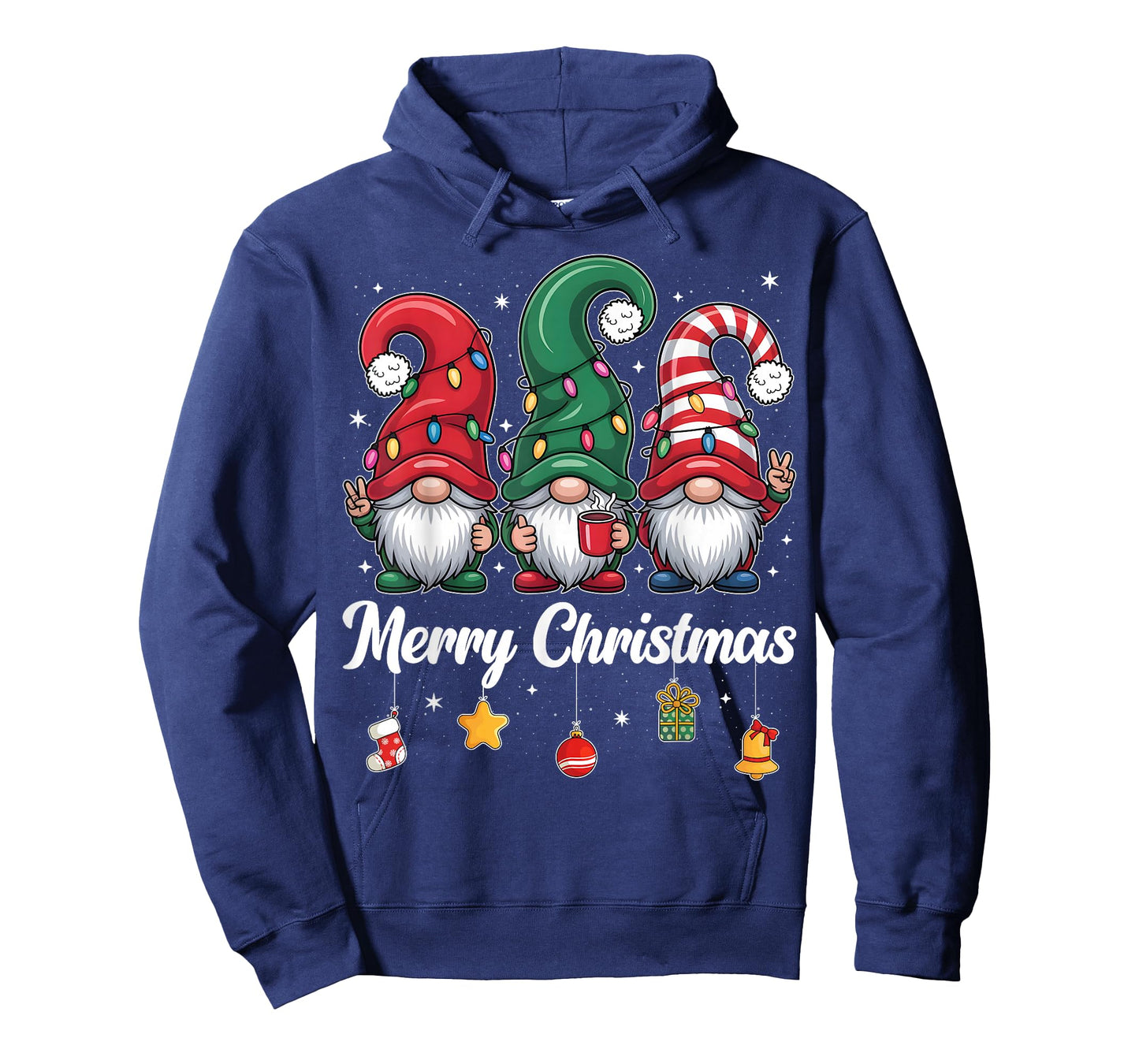 Cute Three Gnomes Merry Christmas Women Girls Kids Family T-Shirt