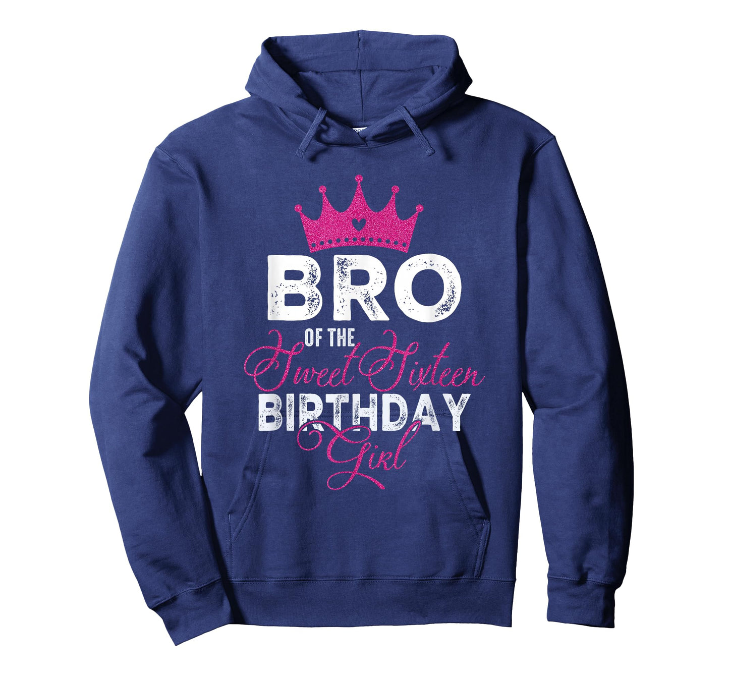 Bro of The Sweet Sixteen Bday Girl 16th Pink Crown T-Shirt