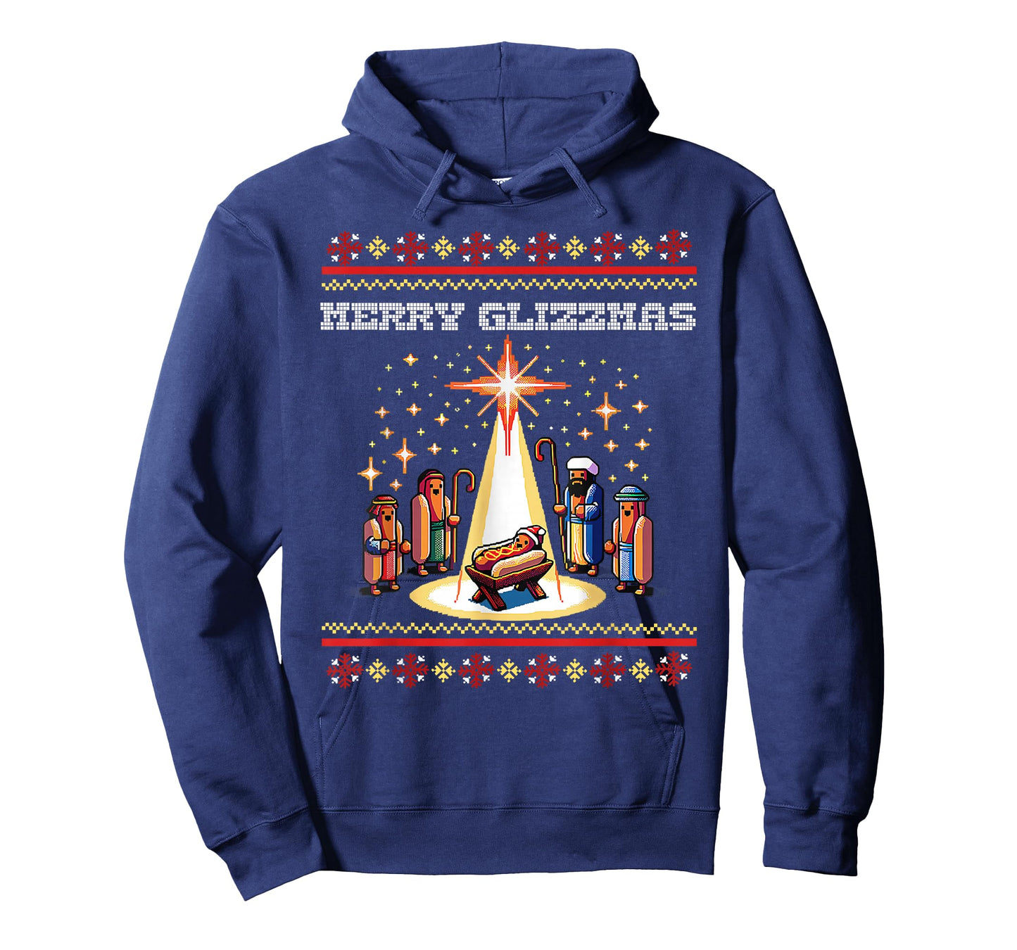 Funny Merry Glizzmas Hot Dogs Family Group Ugly Christmas T-Shirt
