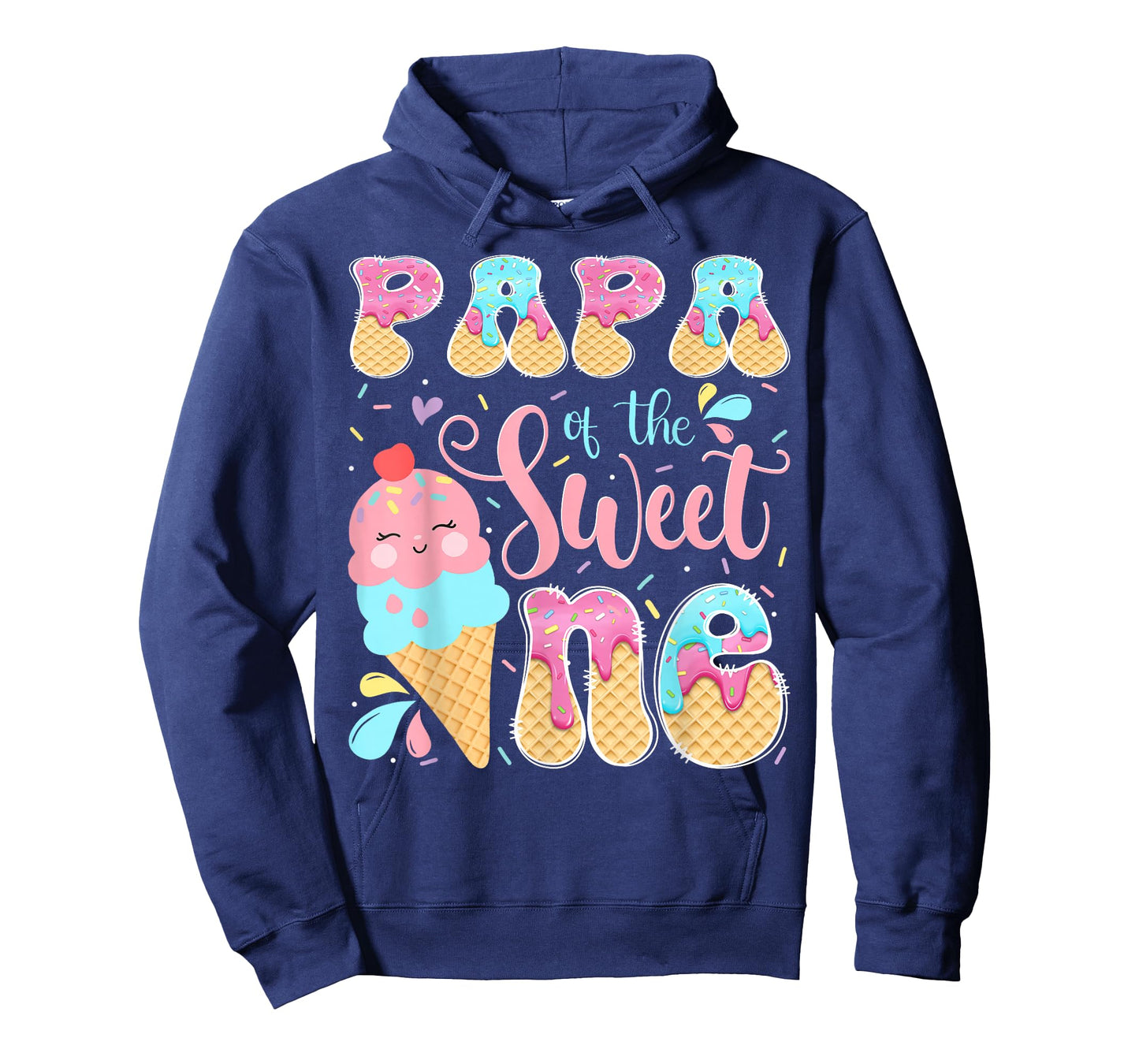 Papa of The Sweet One Ice Cream 1St Birthday Girl T-Shirt