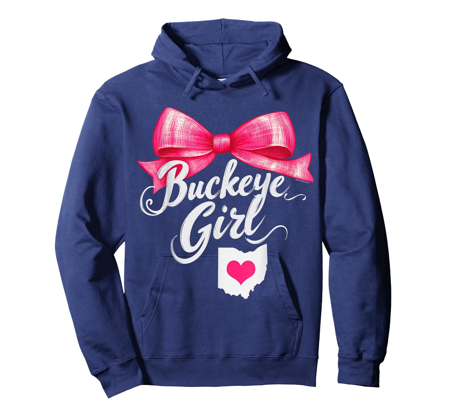 Buckeye Girl Ohio Home Heart State Pink Kids Girls Womens T-Shirt