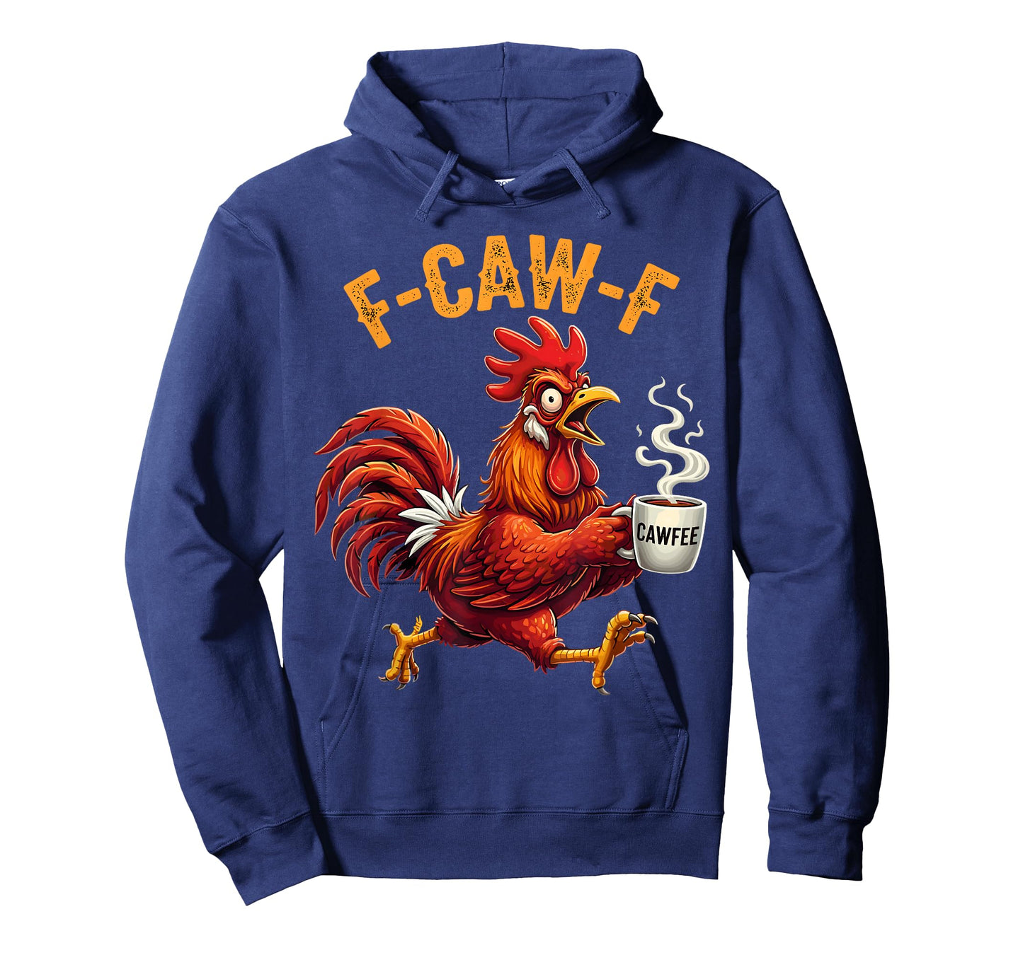 F Caw F Coffee Lover Rooster Meme Chicken Funny Morning GenZ T-Shirt