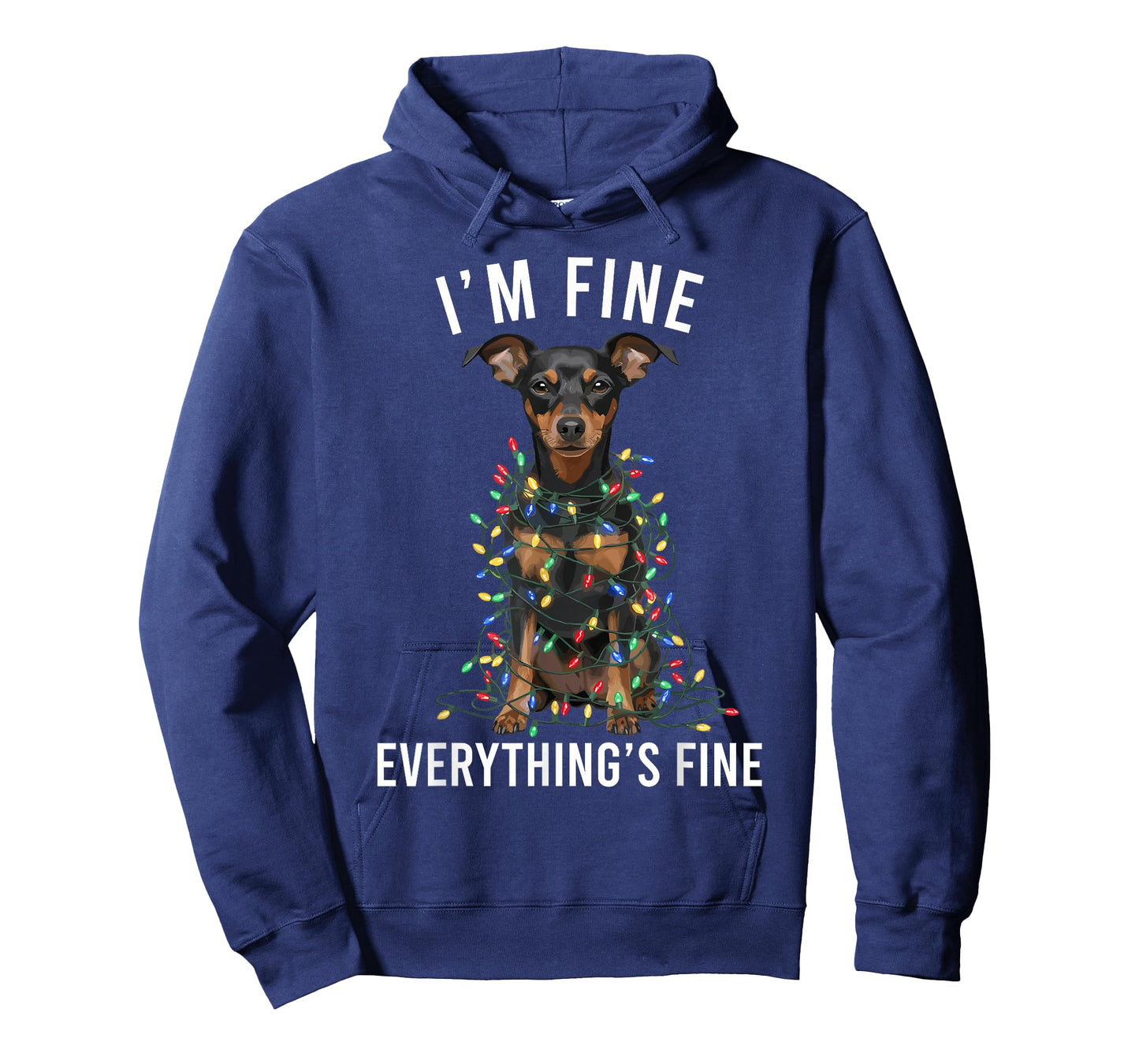 Miniature Pinscher Christmas I'm Fine Everything is Fine T-Shirt