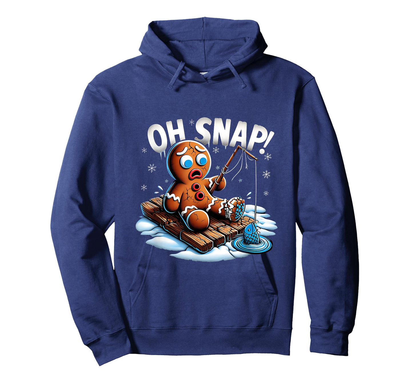 Oh Snap Gingerbread Man Fishing Christmas Fisher Men T-Shirt