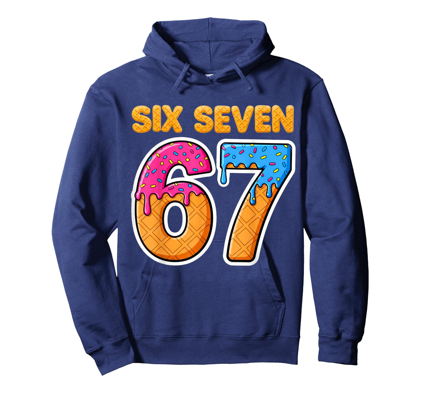 Six Seven Ice Cream Drip Gen Alpha Slang Funny 6 7 Meme T-Shirt