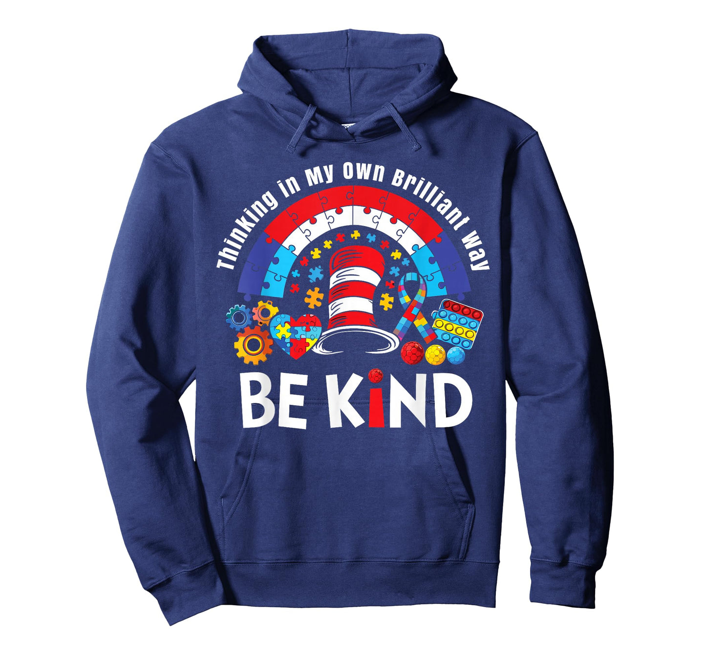 Autism Awareness Teacher Be Kind Why Fit in Doctor Cat Hat T-Shirt