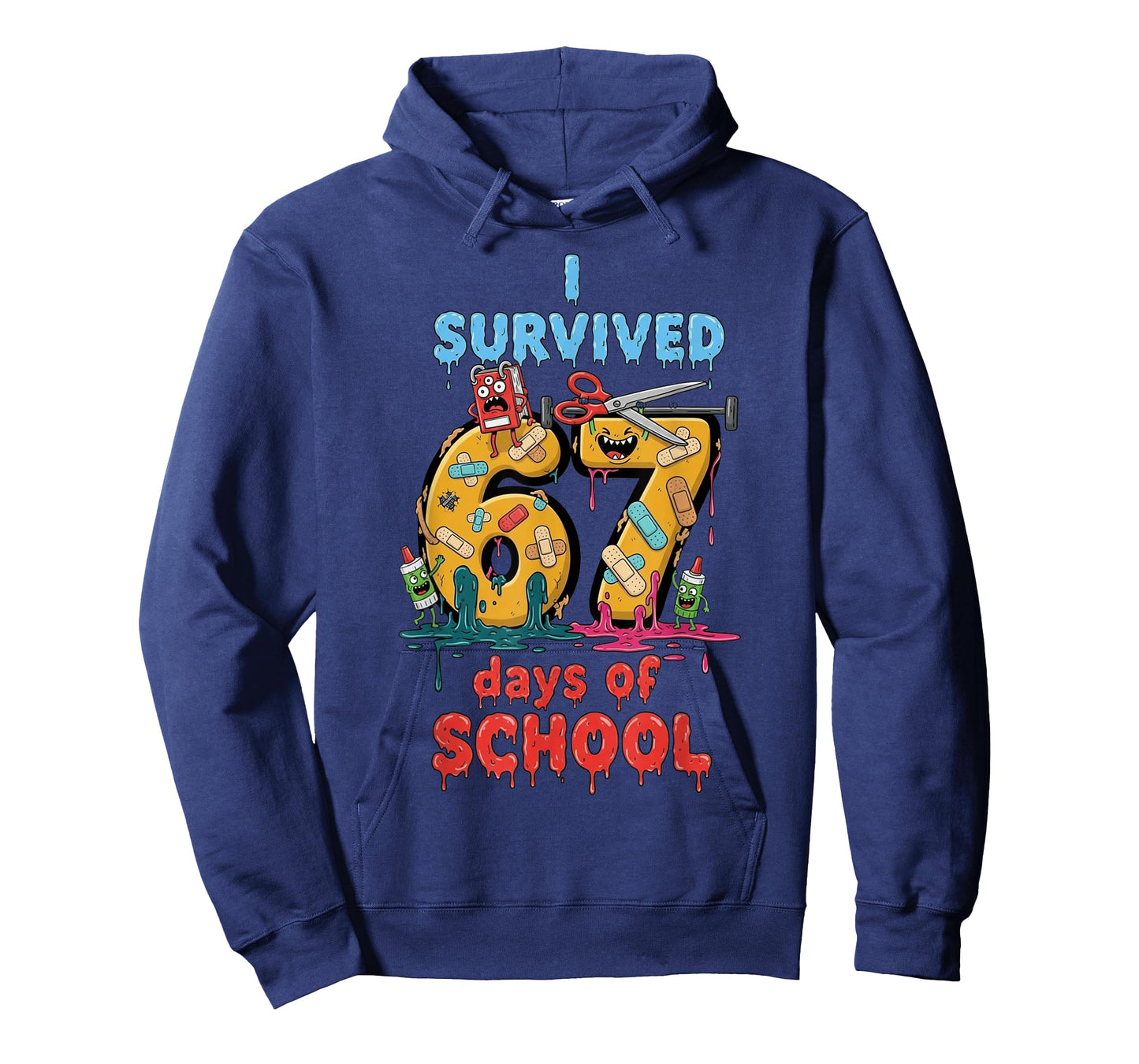 I Survived 67 Days of School Teachers Students Monster T-Shirt