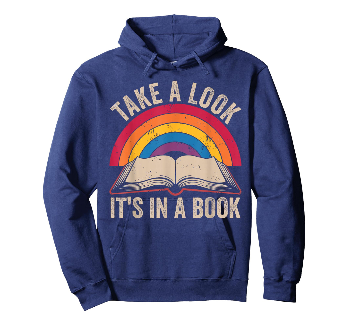 Retro Vintage Rainbow Take a Look It’s in a Book Reading T-Shirt