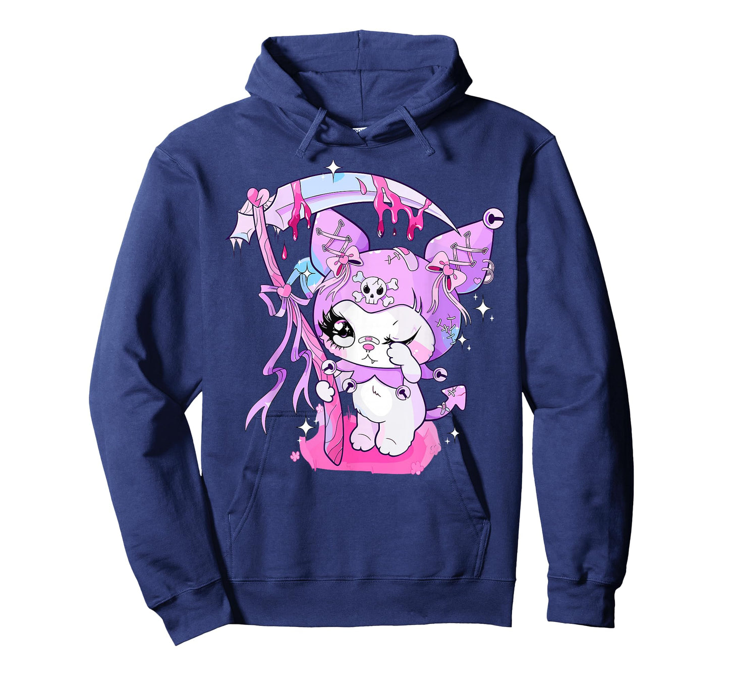 Creepy Cute Grim Kitty Reaper Kawaii Pastel Goth Cat T-Shirt