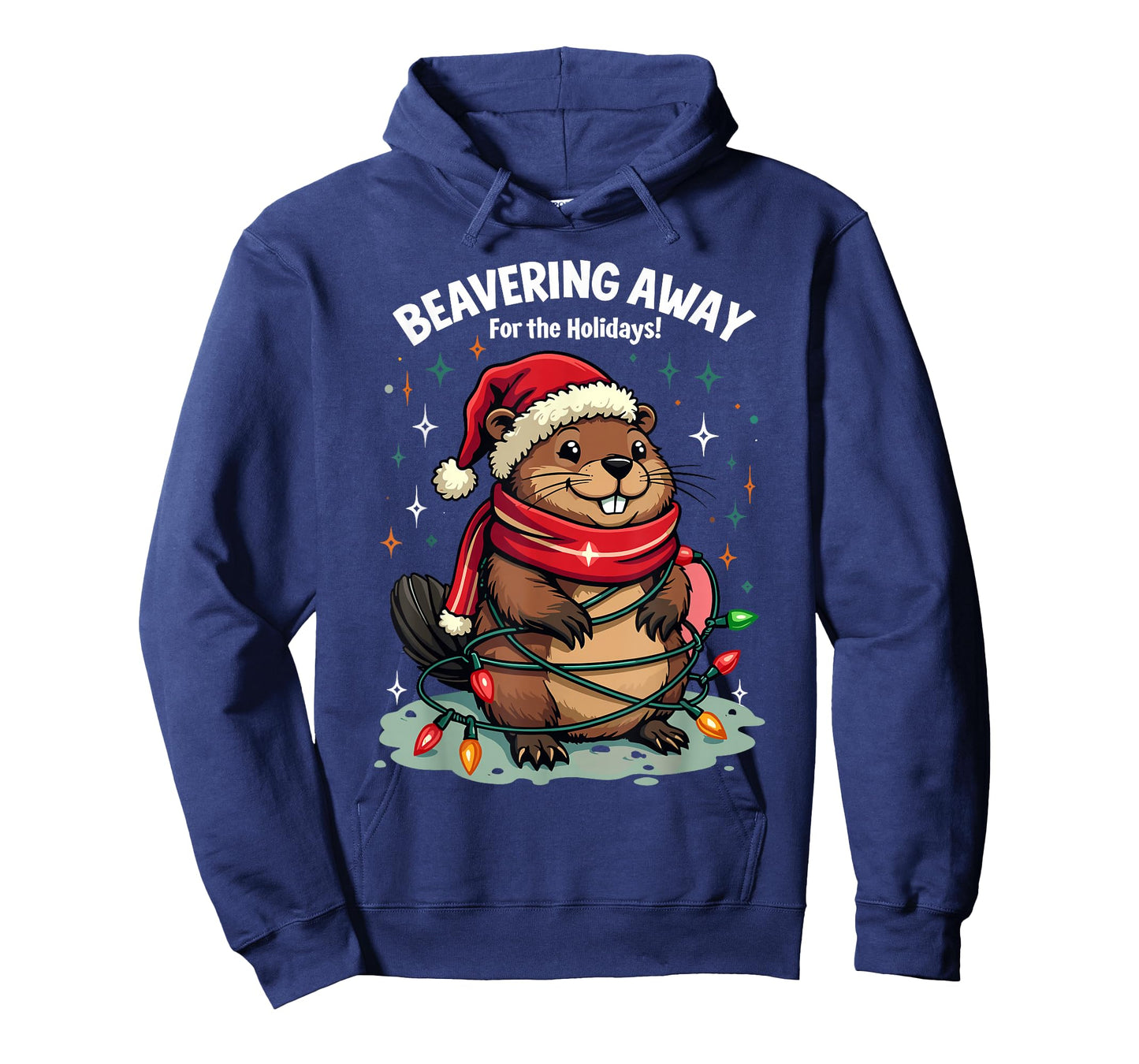 Beavering Away for The Holidays Christmas Santa Beaver Lover T-Shirt