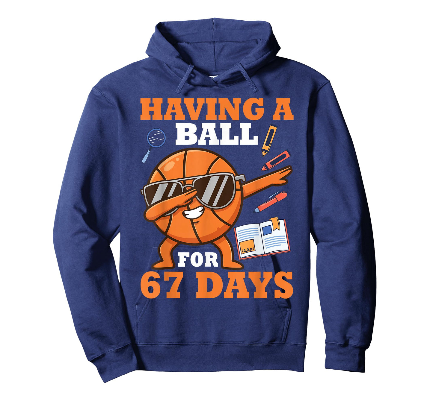 Having A Ball for 67 Days Dabbing Basketball Player Student T-Shirt