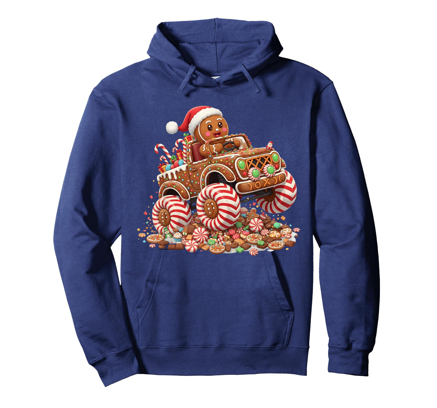Funny Monster Truck Gingerbread Xmas Baking Men Women Kids T-Shirt