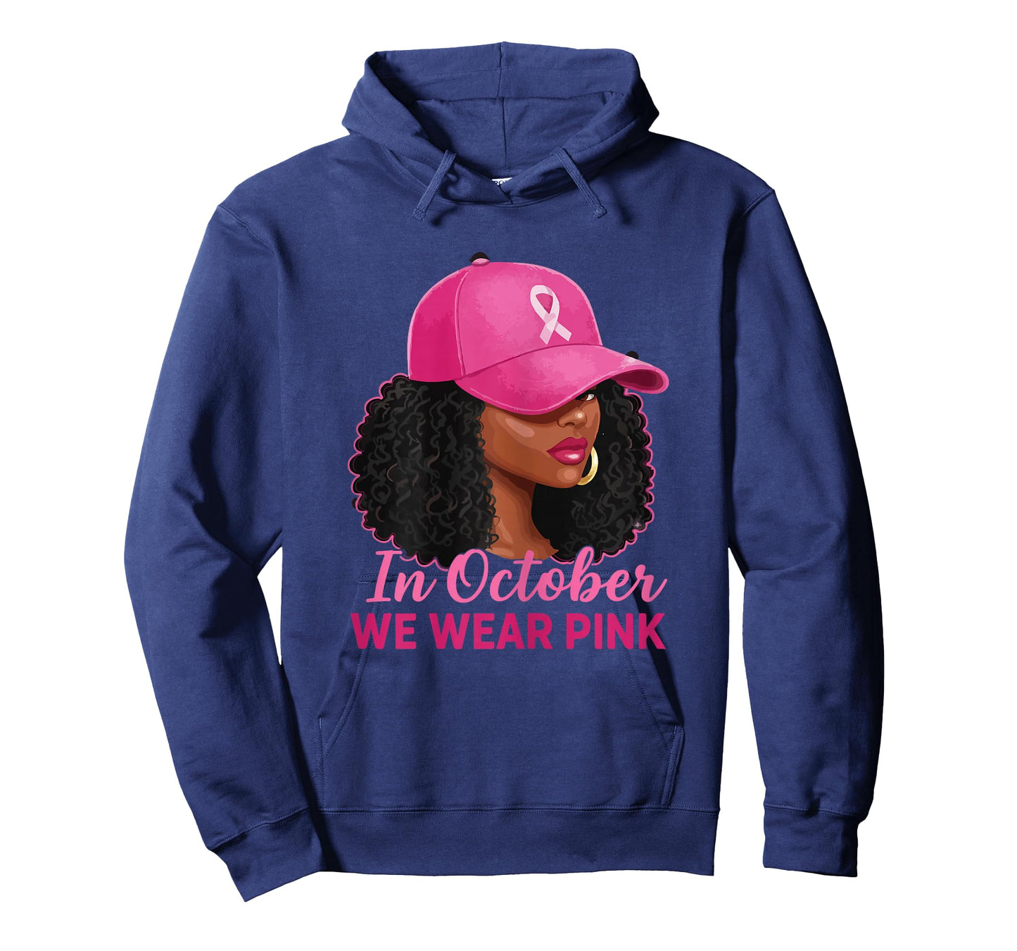 in October We Wear Pink Black Women Breast Cancer Awareness T-Shirt