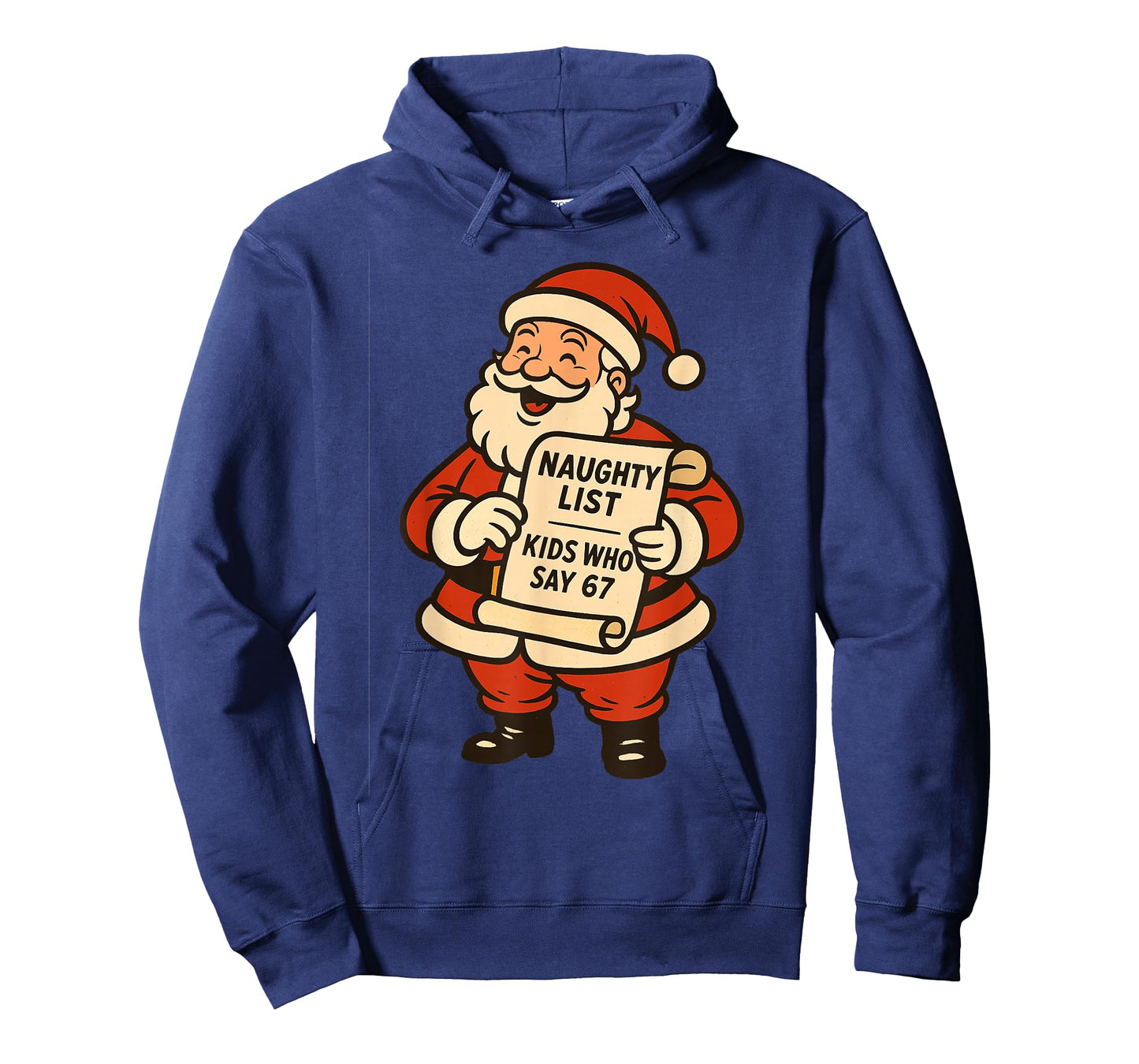 Naughty List Kids Who Say 67 Christmas Six Seven Santa Claus T-Shirt