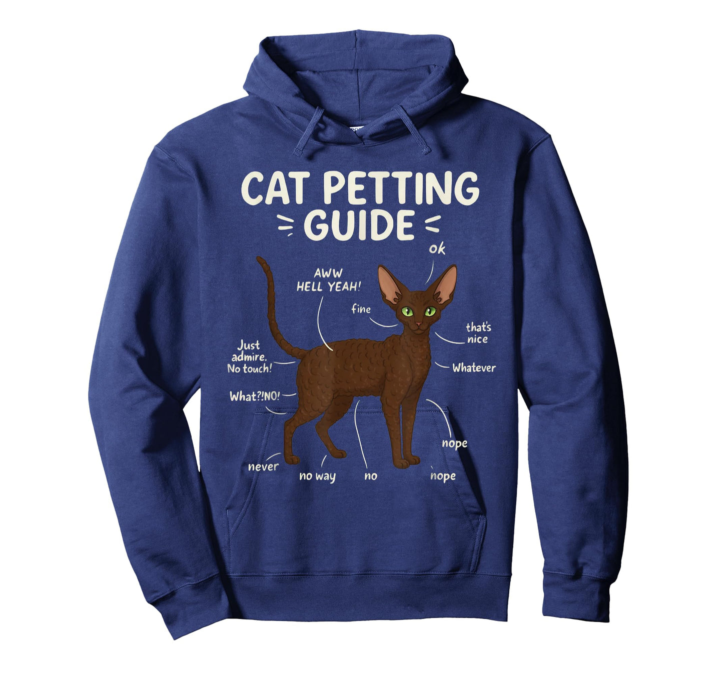 Devon Rex Cat Petting Guide Funny Cat Lover T-Shirt