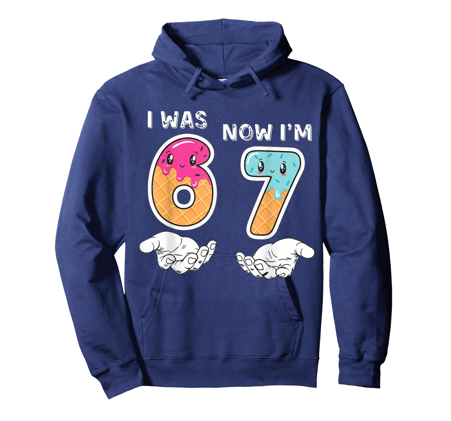 7 Year Old Birthday I was 6 Now I'm 7 67 Funny for Kids T-Shirt