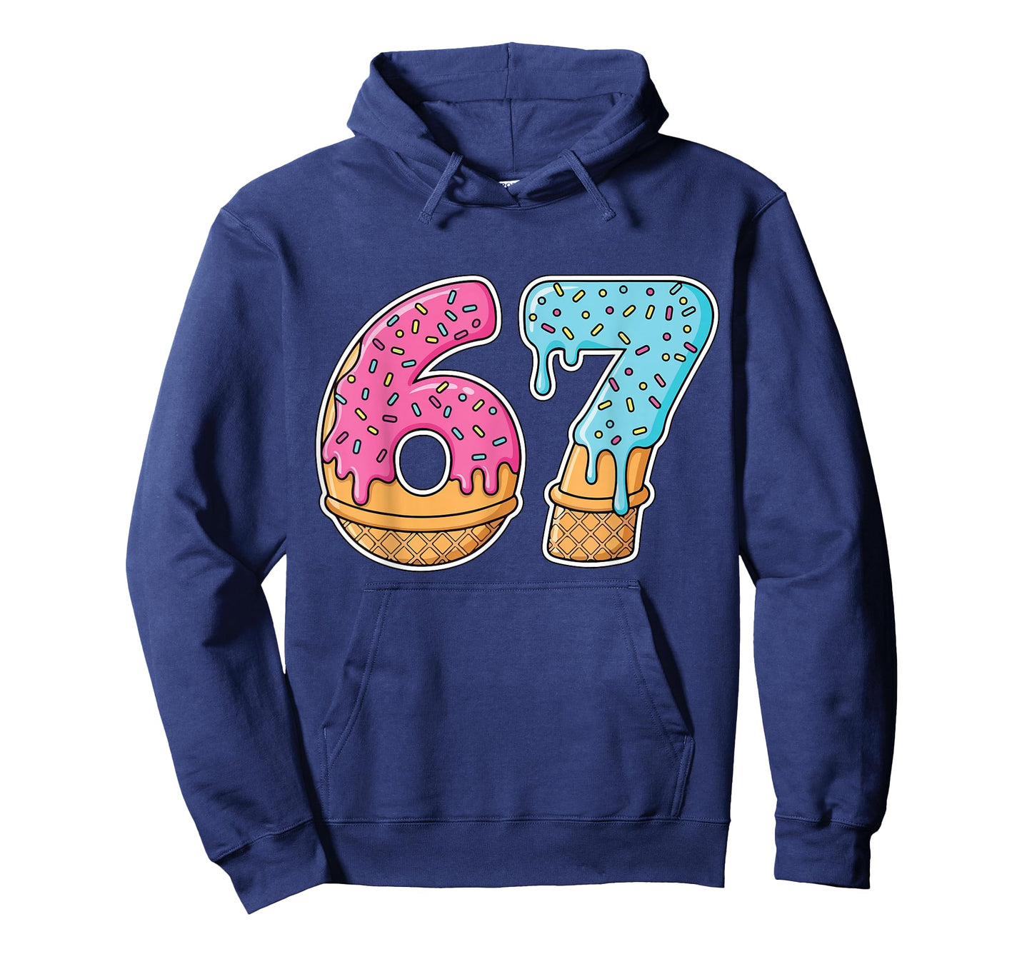 67 ice Cream Drip Meme Funny Six Seven gen Alpha Slang T-Shirt