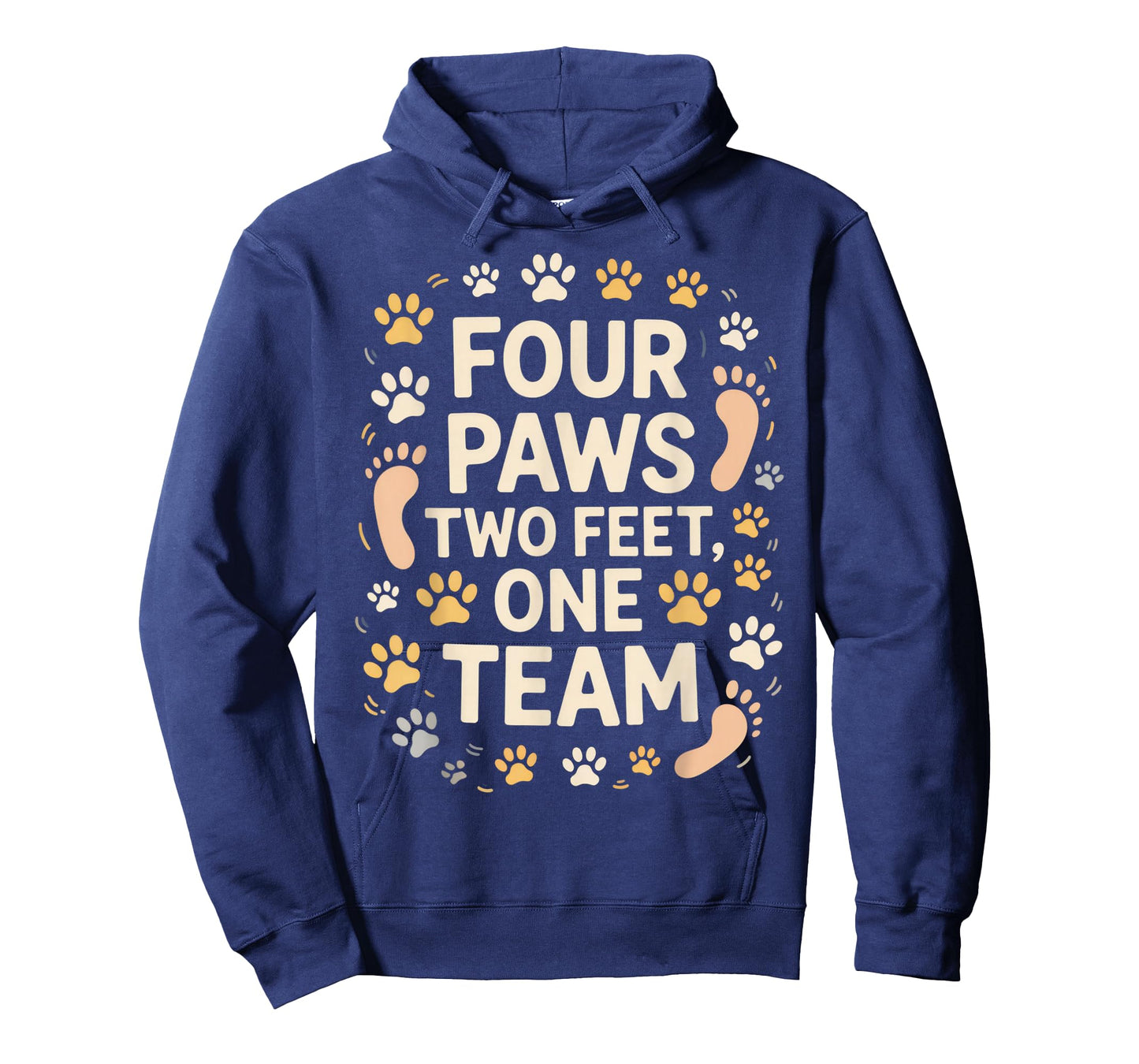 Four Paws Two Feet One Team Pet Lover Dog Owner Bond T-Shirt