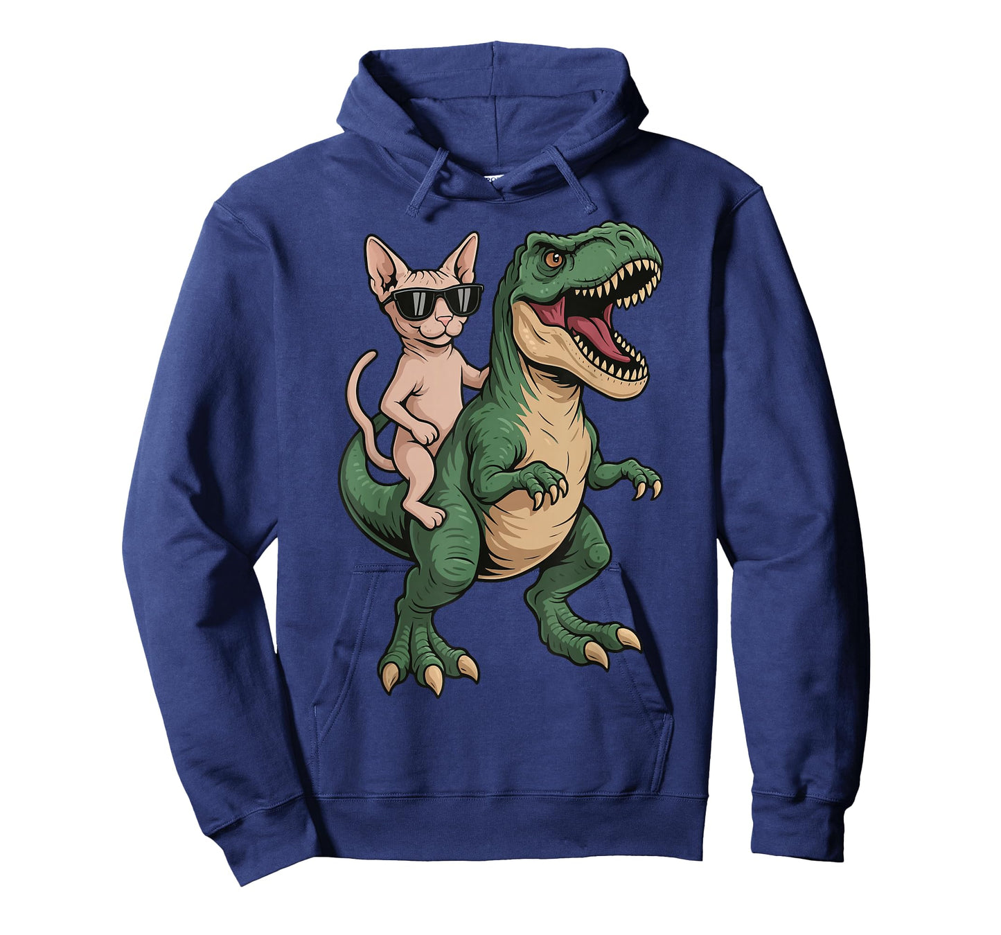 Sphynx Cat Riding T-Rex T-Shirt