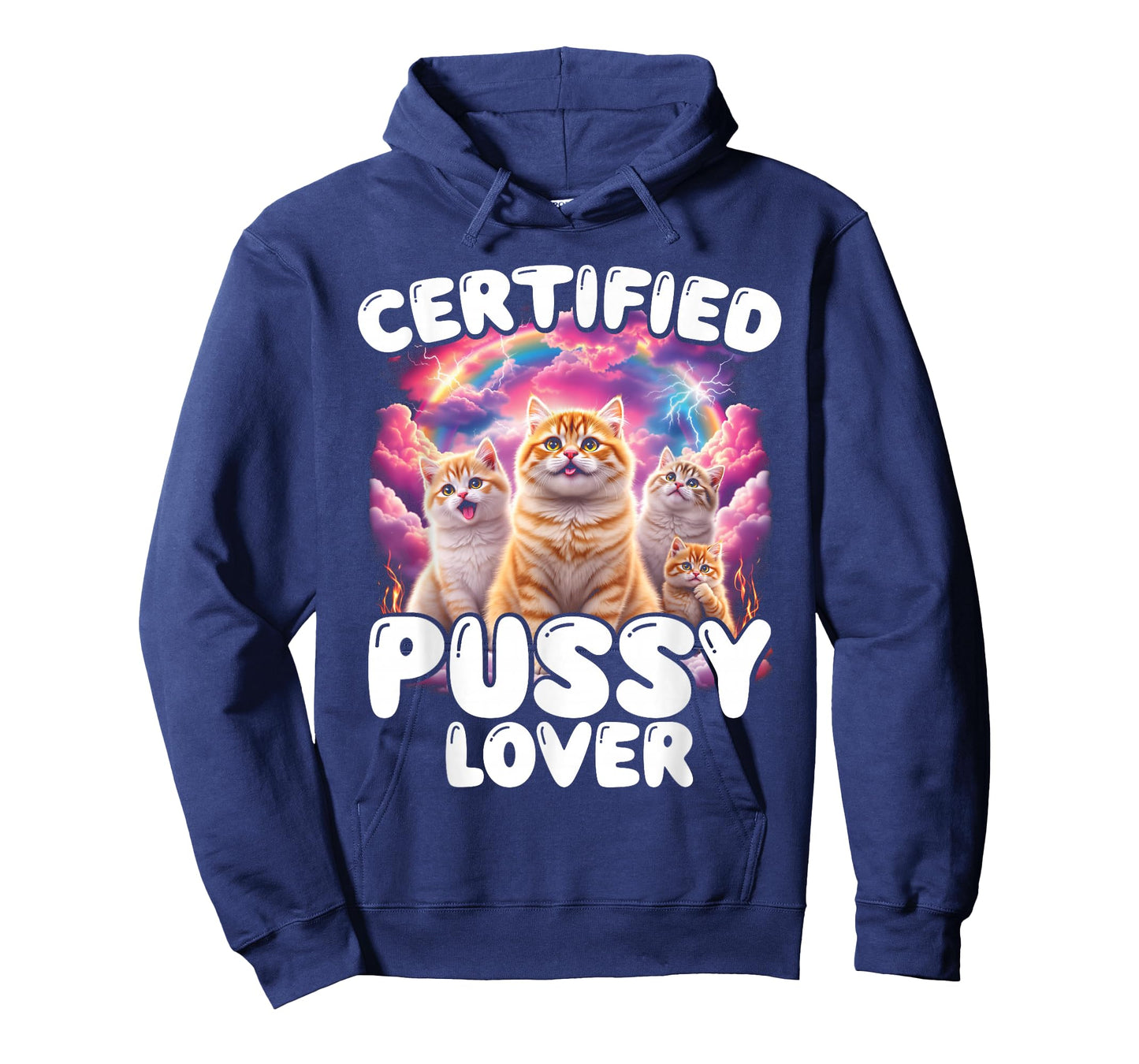 Funny Cat Meme Pussy Lover Inappropriate Embarrassing Cat T-Shirt