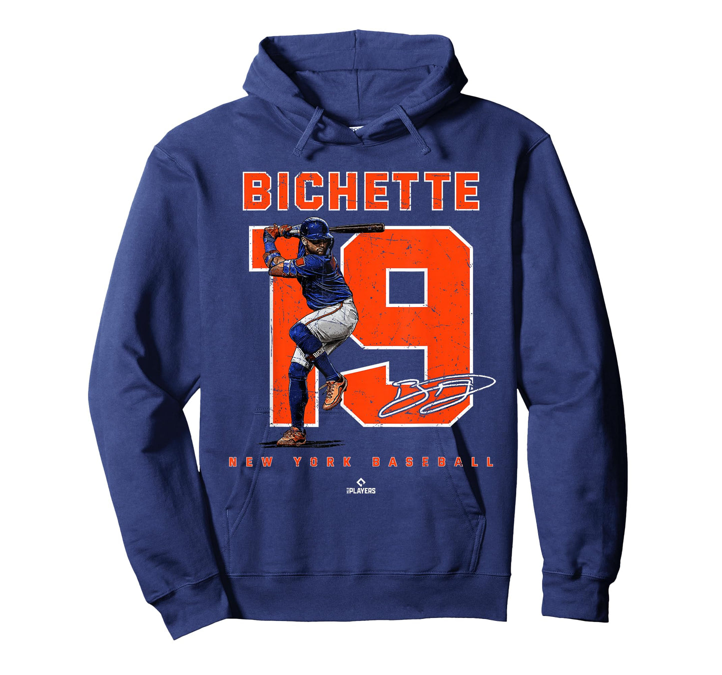Number and Portrait Bo Bichette New York Baseball MLBPA T-Shirt