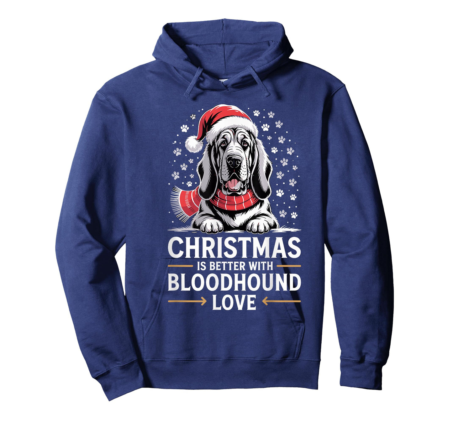 Funny Puppy Dog Christmas is Better with Bloodhound Love T-Shirt