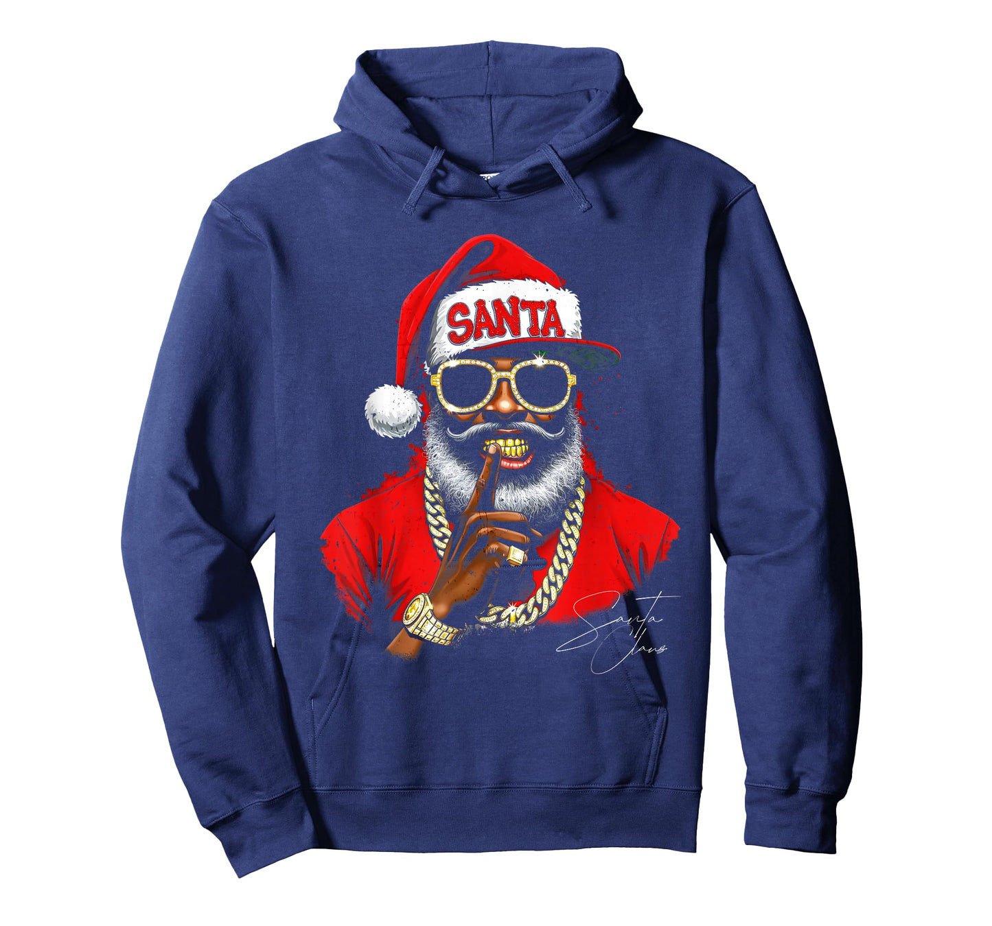 Funny African American Santa Christmas Graphic for Men T-Shirt