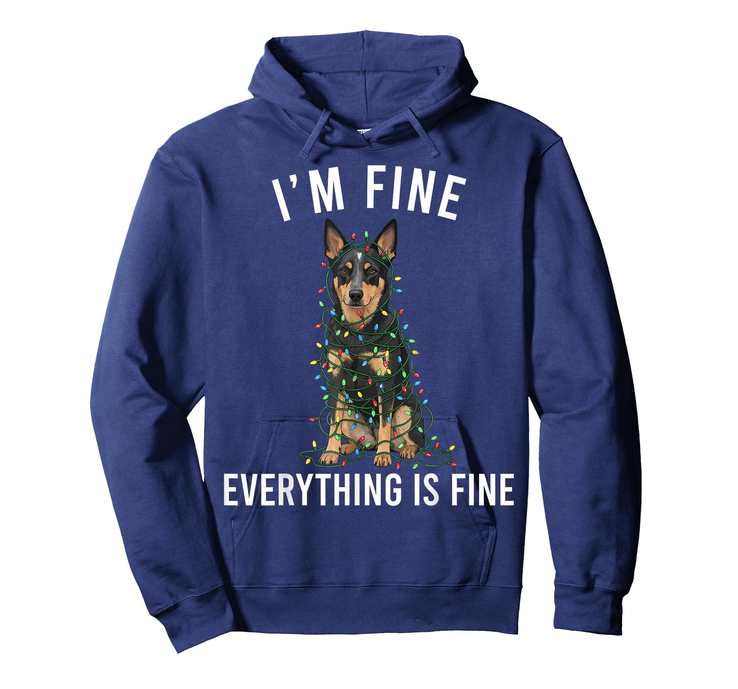 Australian Kelpie Christmas I'm Fine Everything is Fine T-Shirt