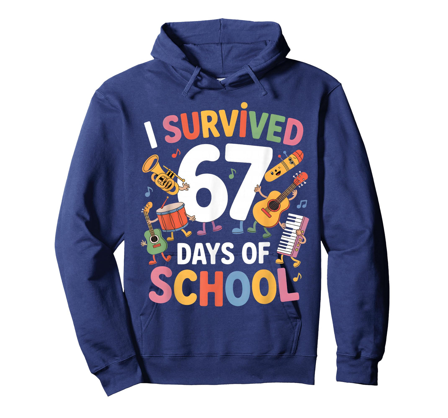 I Survived 67 Days of School - Teachers Students Music Class T-Shirt