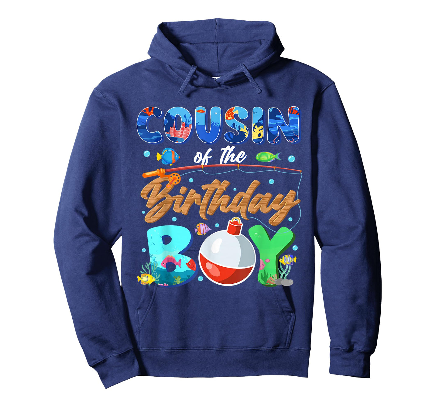 Cousin of The Birthday Boy Fishing Family Matching Bday T-Shirt